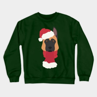 Christmas Malonois Dog Face Crewneck Sweatshirt